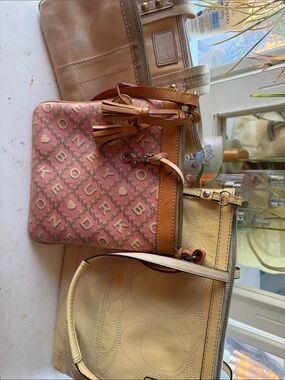 Lot of 3 handbags, 2 Coach, 1 Dooney & Burke